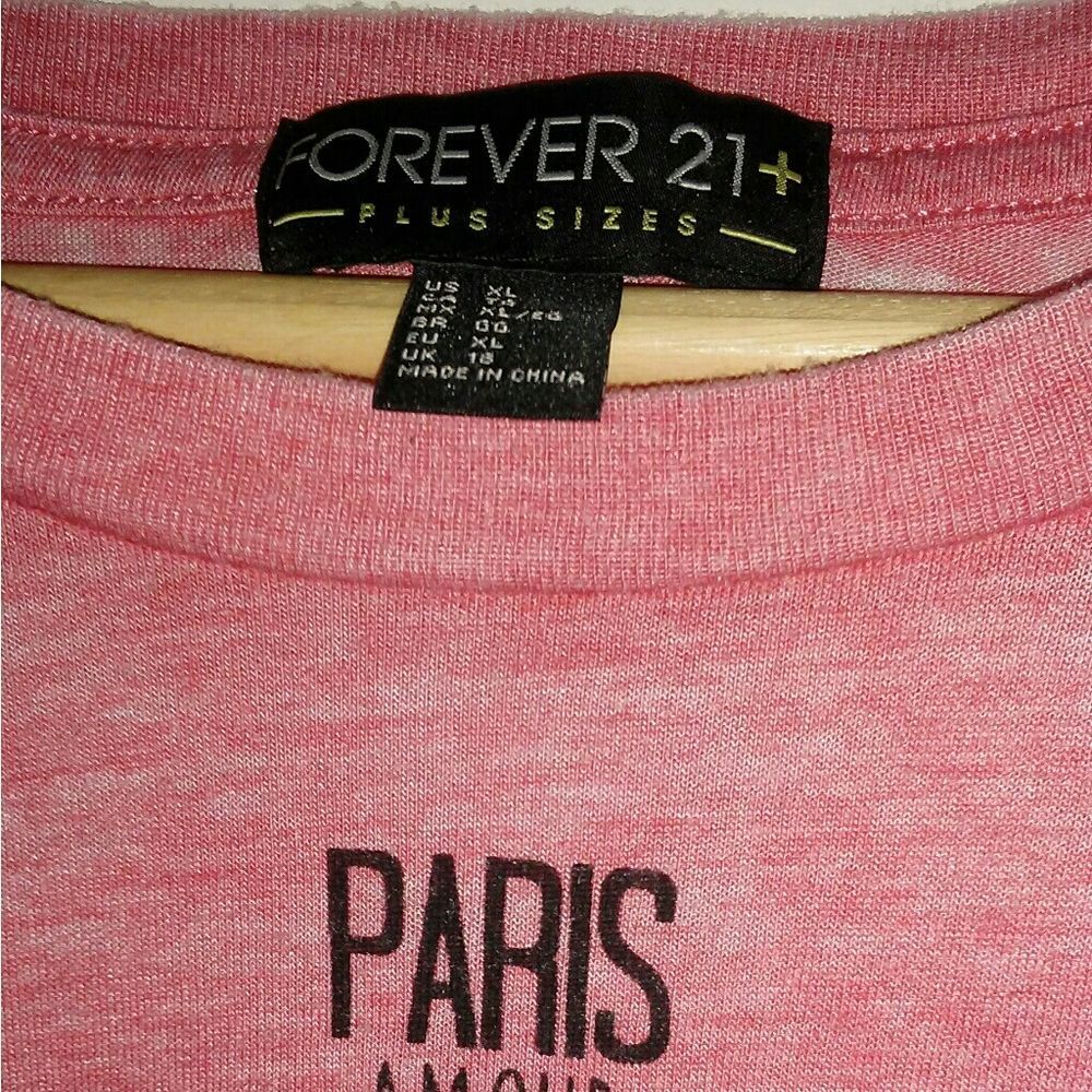 F21 Plus Eiffel Tower Burnout Tee XL - Picture 3 of 5